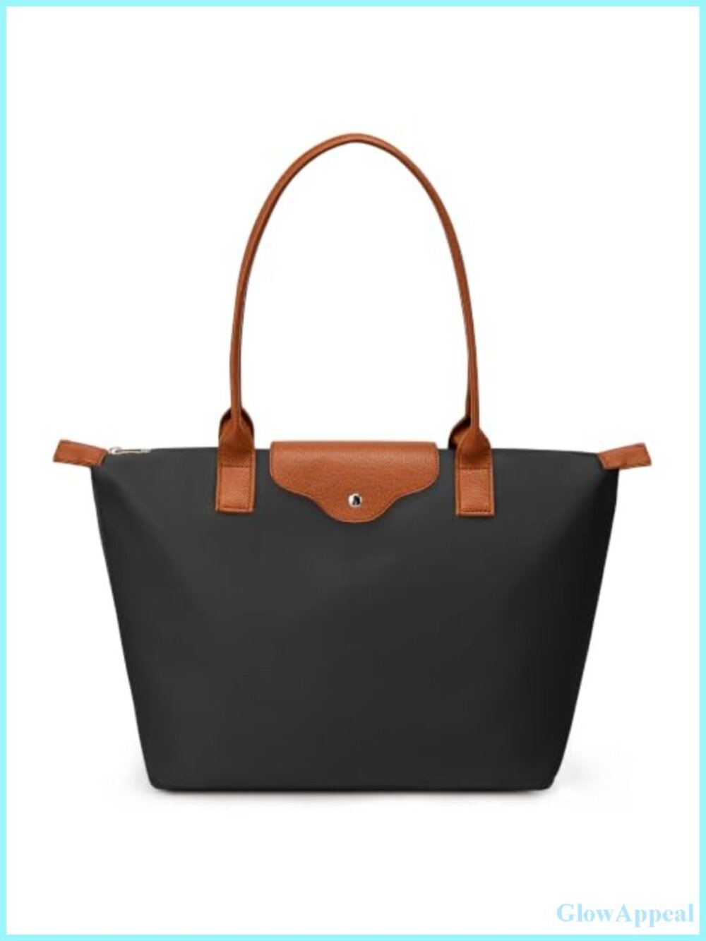 Large Nylon Tote Bag for Women - Top-Handle Hobo with Zipper, Shoulder Weekend